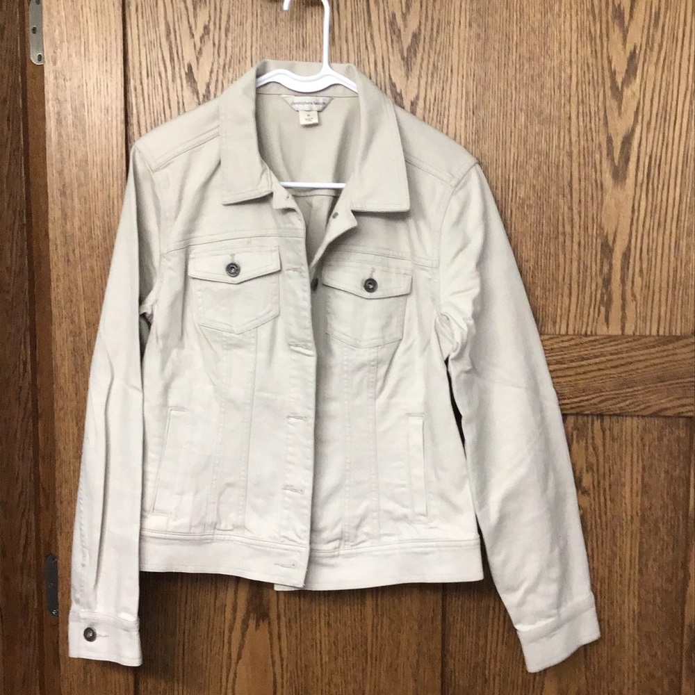 Christopher & Banks tan denim jacket